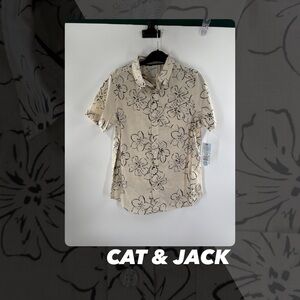 NWT Cat & Jack Floral Hawaiian Shirt